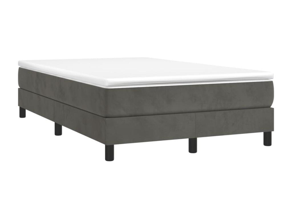 Sommier à Domopure de lit et matelas gris foncé 120x190cm velours OZWZ38141