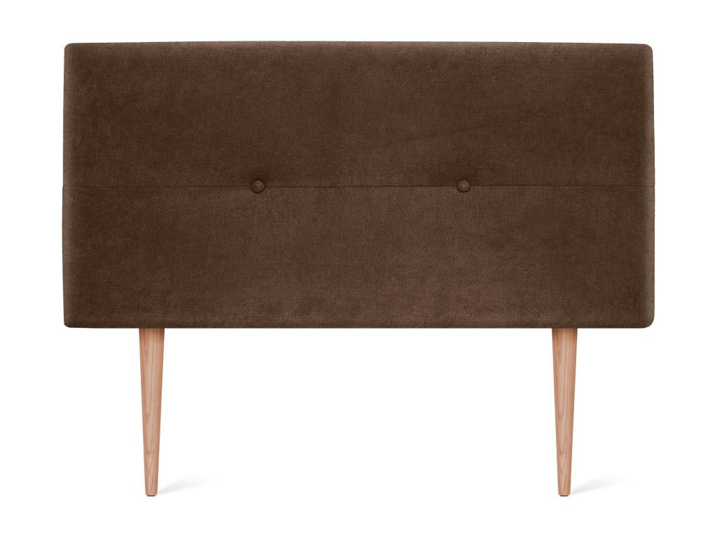 Chicyla Tête de lit en tissu Aqualine avec Boutons 90x105cm avec pieds Lits 80/90 - Marron DZQE20881