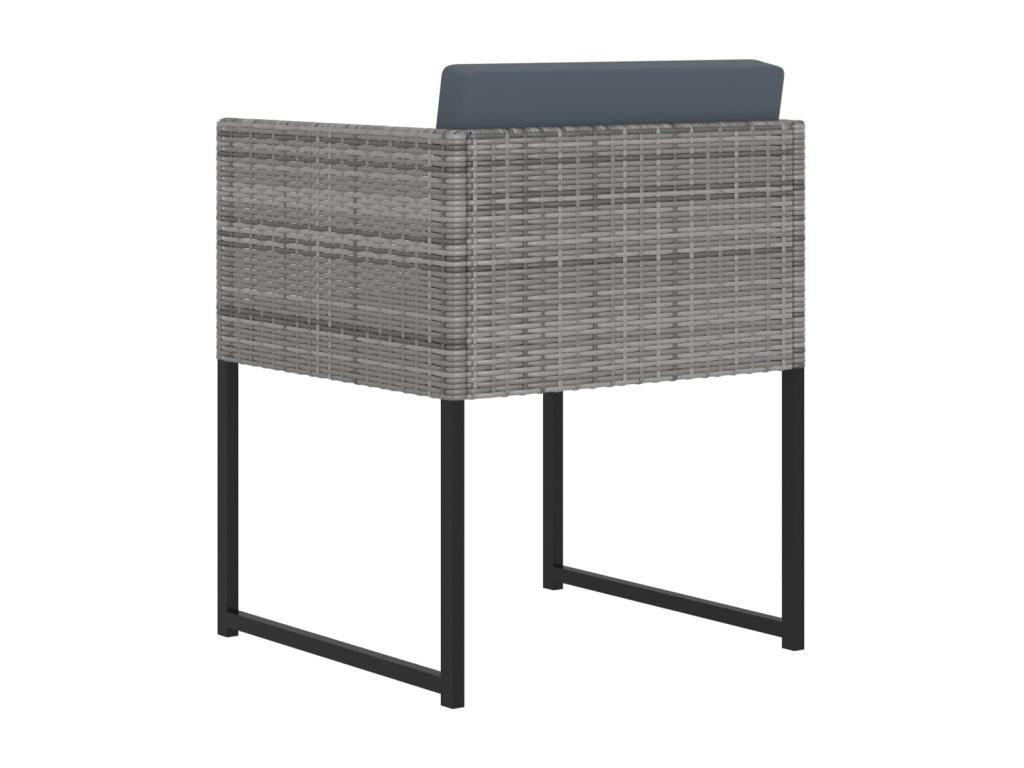 Salon de jardin 13 pcs avec coussins Résine tressée Gris GVXD20740