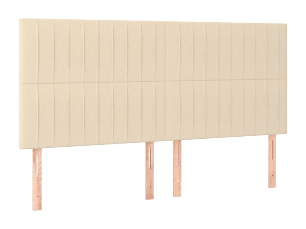 Tête de lit à LED Crème 160x5x118/128 cm Tissu LFMB07839