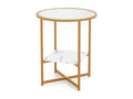 Table d'appoint ronde bout métal blanche 50x50x60 cm 20 0005207 JSYK18308