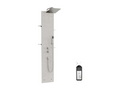 Colonne de douche thermostatique Domopure Aquawall Pietra gris béton nettoyant Briochin QBXP23994