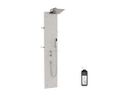 Colonne de douche thermostatique Domopure Aquawall Pietra gris béton nettoyant Briochin QBXP23994
