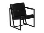 Fauteuil noir cuir véritable HBZN95327