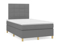 Sommier à Domopure de lit avec matelas gris foncé 120x190cm tissu MEQD87399