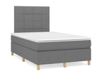 Sommier à Domopure de lit avec matelas gris foncé 120x190cm tissu MEQD87399