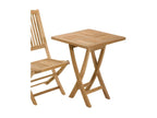 Chicyla - Table de jardin 2 personnes carrée pliante 60x60cm en bois Teck RMTN85652