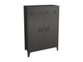 Casier de bureau armoire argentée 75x33x110 cm 03 0006335 BDAZ43012