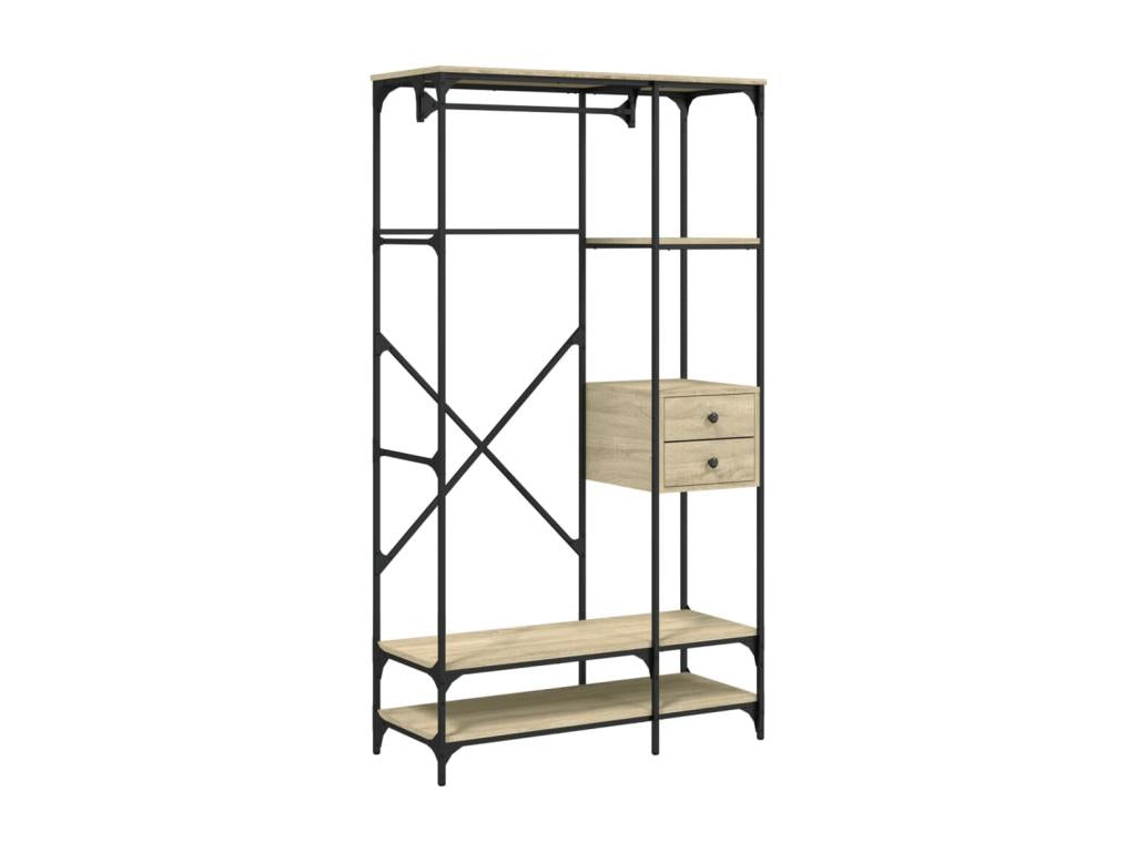 Armoire à tiroirs chêne Chicyla 100x40x180 cm bois d'ingénierie XOVN10955