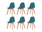 Chaises à manger lot de 6 Turquoise Plastique KTZT63530