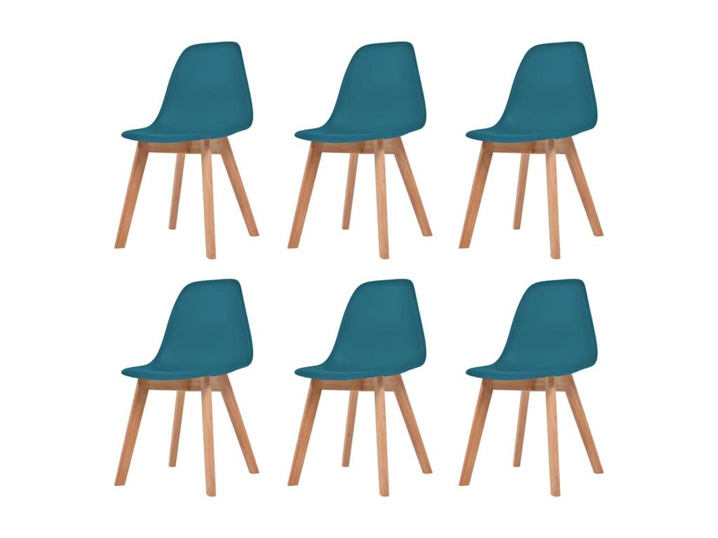 Chaises à manger lot de 6 Turquoise Plastique KTZT63530