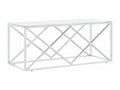 Table basse 110x45x45 cm acier inoxydable et verre VDSV16892