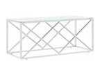Table basse 110x45x45 cm acier inoxydable et verre VDSV16892
