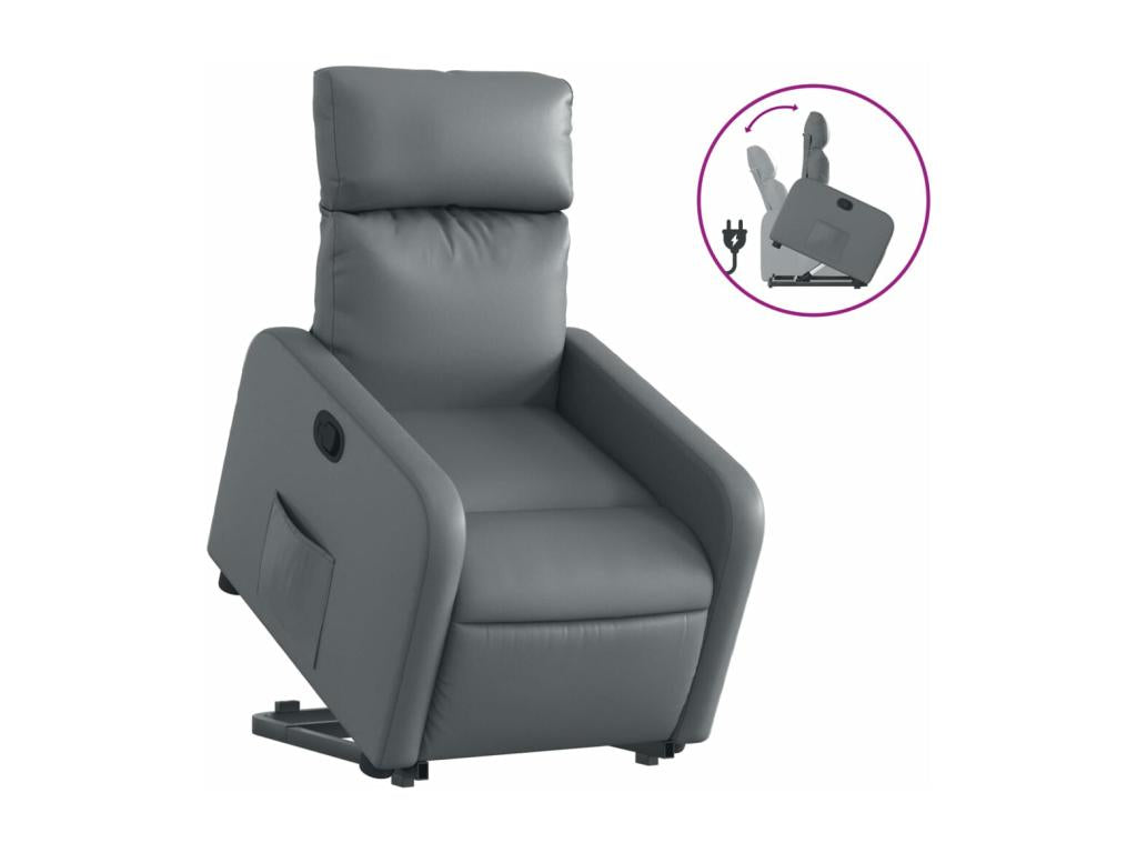 Fauteuil inclinable Gris Similicuir IODG34685