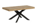 Table extensible 90x120/224 cm Volantis Premium Chêne Nature cadre Anthracite KMAN81744