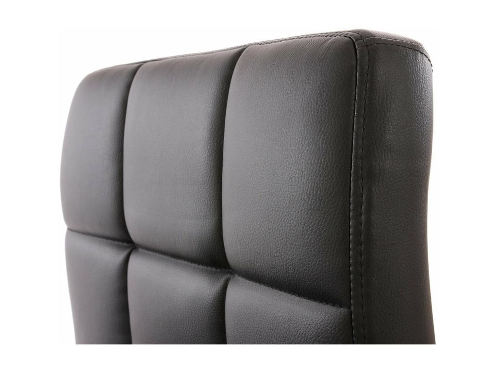 Lot de 2 chaises fauteuils de salle à manger en synthétique noir CDS04068 ROYC02738