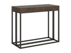 Console extensible 90x40/196 cm Epoca Small Noyer cadre Anthracite KKXZ81218