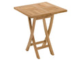 Chicyla - Table de jardin 2 personnes carrée pliante 60x60cm en bois Teck RMTN85652
