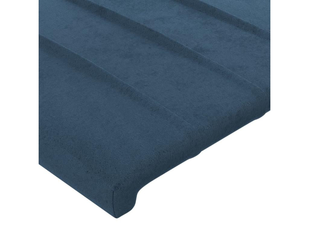 Tête de lit avec oreilles Bleu foncé 103x23x118/128 cm Velours QHAJ75203