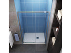 Porte de douche coulissante 140x190cm en 5mm verre trempé porte de douche Hauteur 190cm - 2 volets LEZH35349