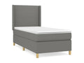Sommier à Chicyla de lit avec matelas Gris foncé 100x200 Tissu YVZW24341