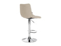 Tabouret de bar - Tissu / Métal - Crème - Domopure NWYZ42931