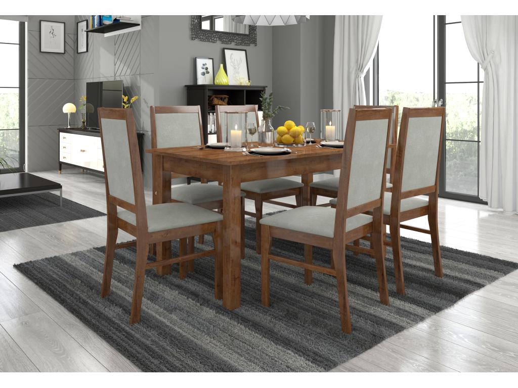 Chaise bois marron et tissu Chicyla-Tissu 27129 EJRJ95842