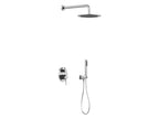 Ensemble de douche encastrable avec mitigeur mécanique - Couleur nickel brossé - Domopure ZPJL36043