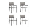 Ensemble à manger de jardin 5 pcs Gris EQGS66476