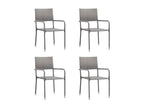 Ensemble à manger de jardin 5 pcs Gris EQGS66476