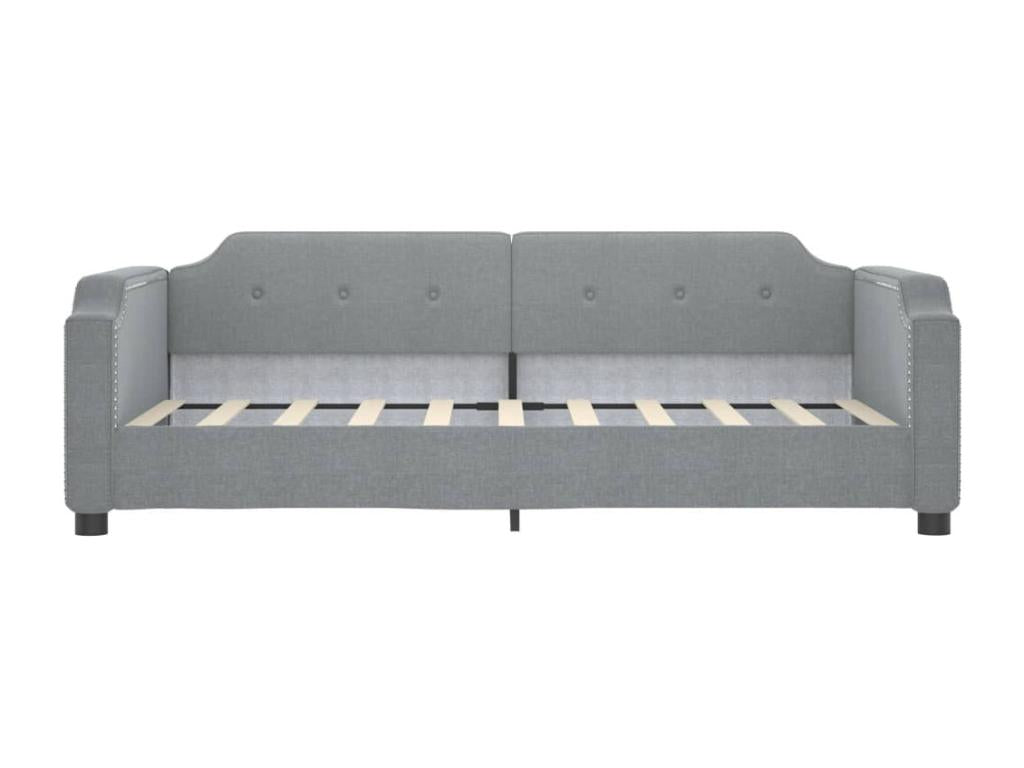 Lit de repos gris clair 90x190 cm tissu SSZC20246