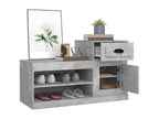 Armoire à chaussures gris béton 100x42x60 bois d'ingénierie MUNJ39132