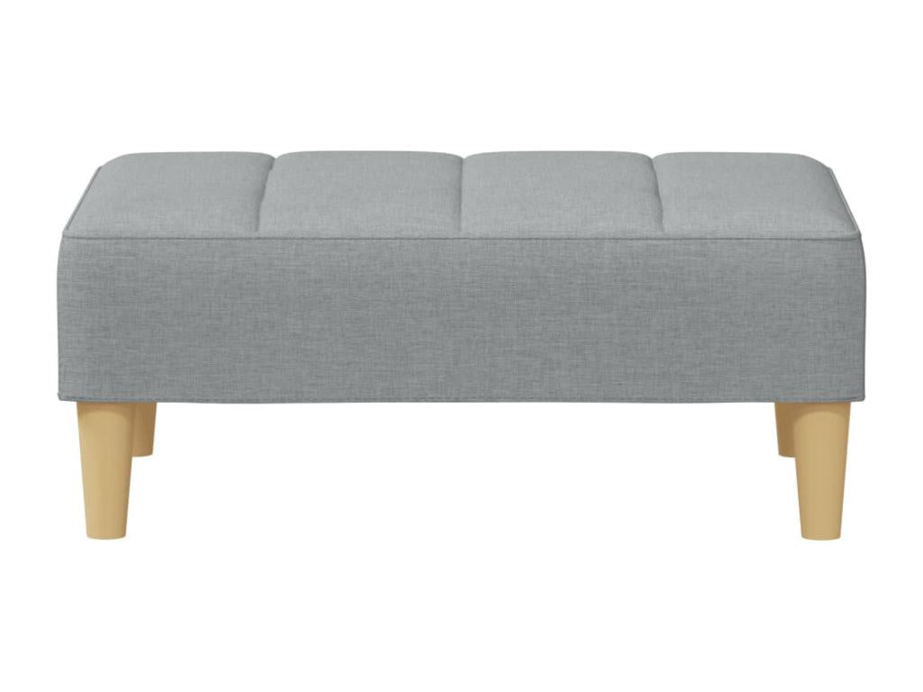 Canapé-lit à 2 places avec repose-pied gris clair tissu EIRE35639