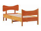 Cadre de lit sans matelas cire marron 100x200cm bois pin massif RDSY96147