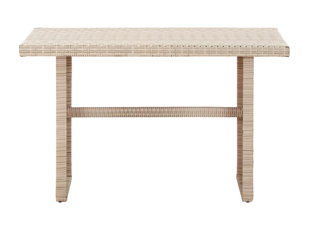 Chicyla Premium - Table de jardin Beige 110x60x74 cm Résine tressée EKJA74525