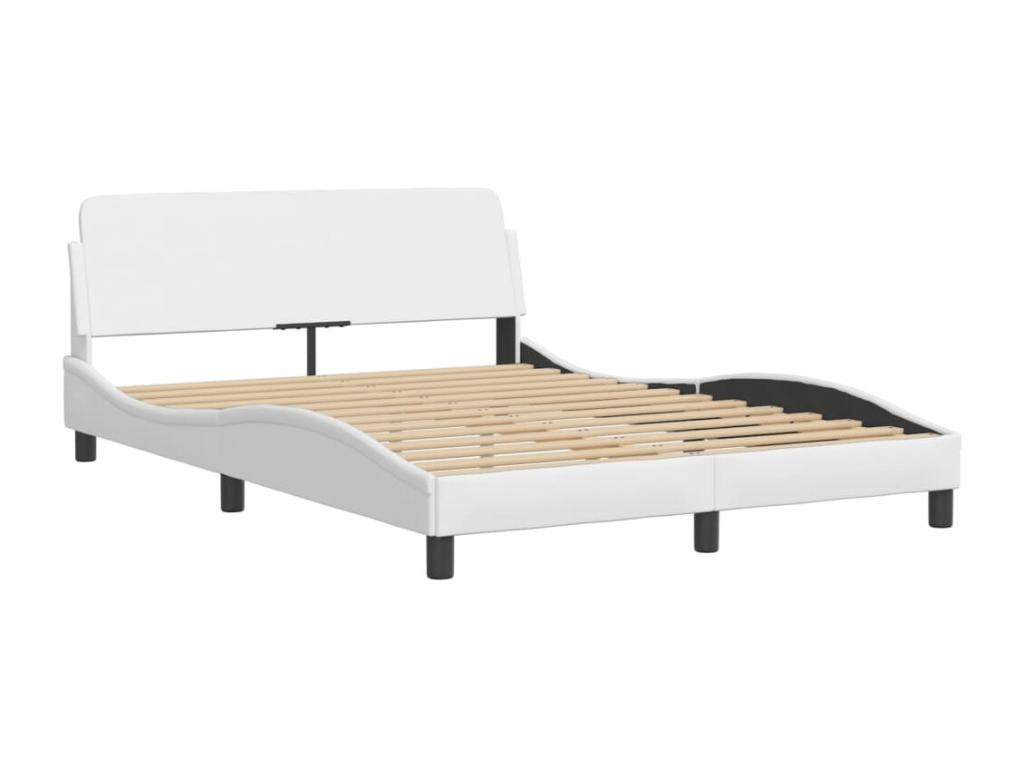 Cadre de lit sans matelas blanc 120x200 cm similicuir ZRZK75688