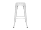Tabouret de bar avec métal blanche 43x43x77 cm 10 0004868 GJAF22321