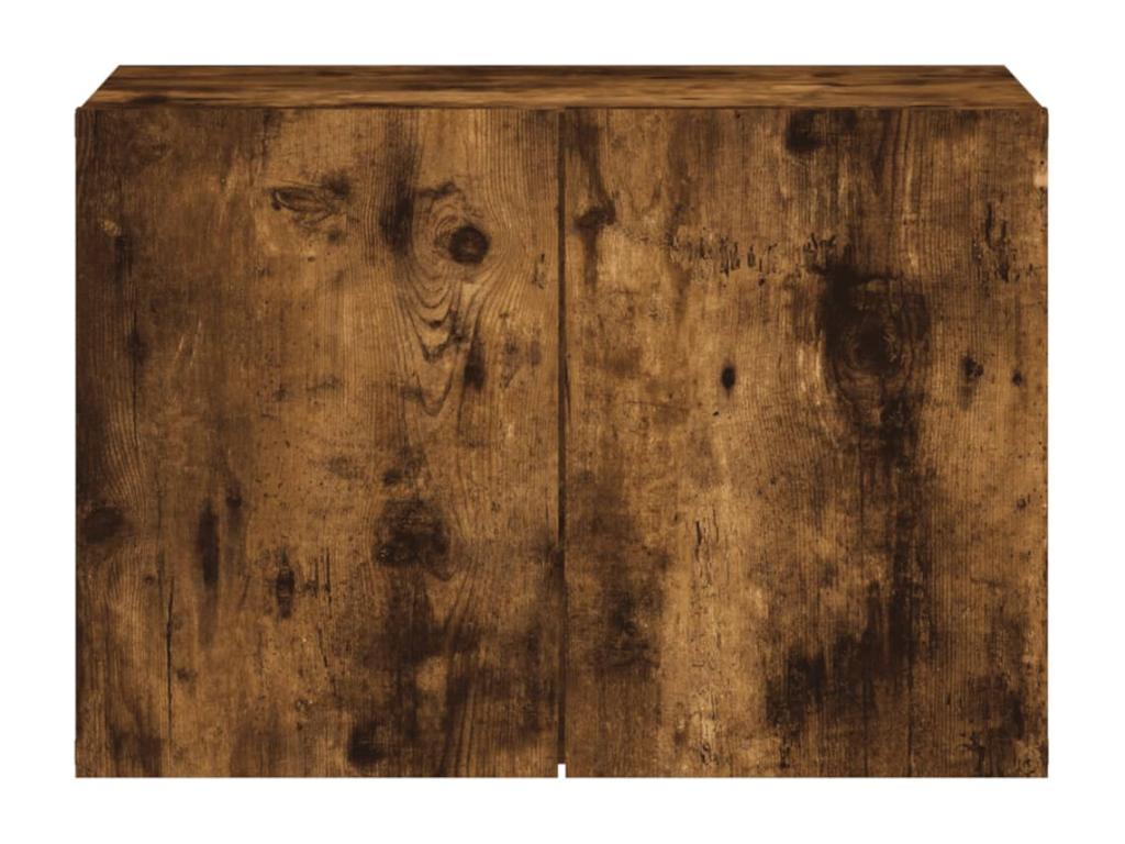 Meuble TV mural chêne fumé 60x30x41 cm QPQF87362