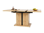 Table à manger escamotable 158.5x80 cm - 6 à 8 personnes - en MDF - Naturel DLFR89922