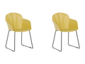 Lot de 2 chaises de salle à manger Chicyla Jaune XZRX45282