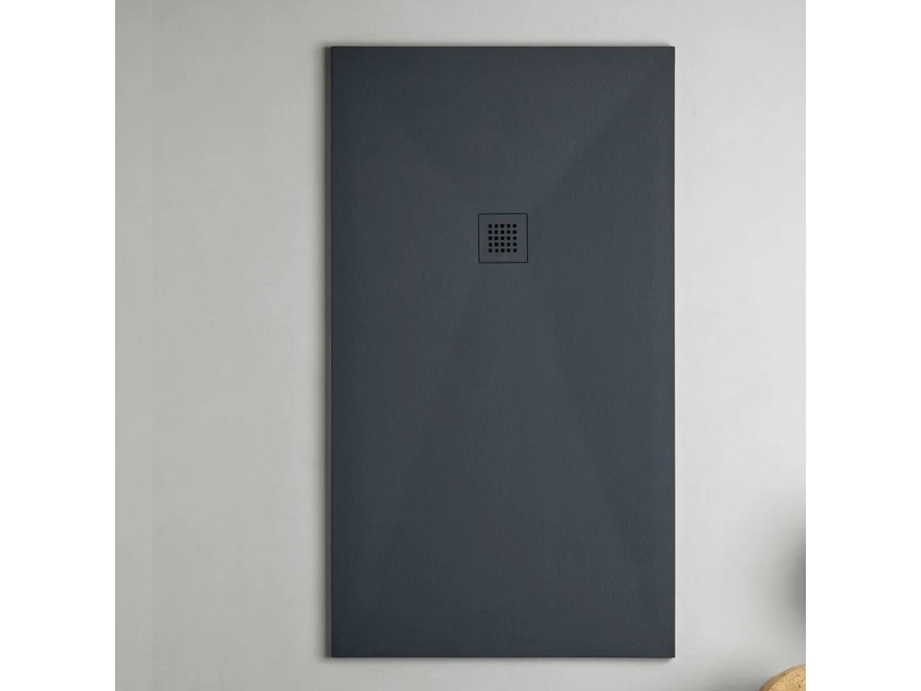 Receveur de douche extraplat Domopure - Texture Domopure en Domopure Polyester Graphite - L180xl70xh2.6cm - Domopure VEWW19125