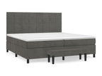Sommier à Domopure de lit et matelas Gris foncé 200x200 Velours LYBI91331