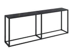Table console Noir 200x35x75.5 cm Verre trempé ALAZ33174