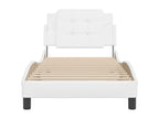 Cadre de lit avec tête de lit Blanc 100x200 cm Similicuir XNUV74554