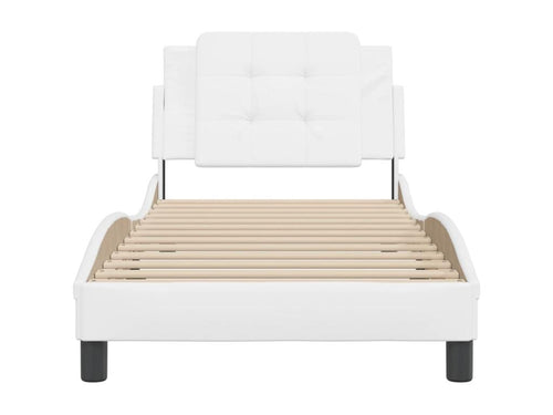 Cadre de lit avec tête de lit Blanc 100x200 cm Similicuir XNUV74554