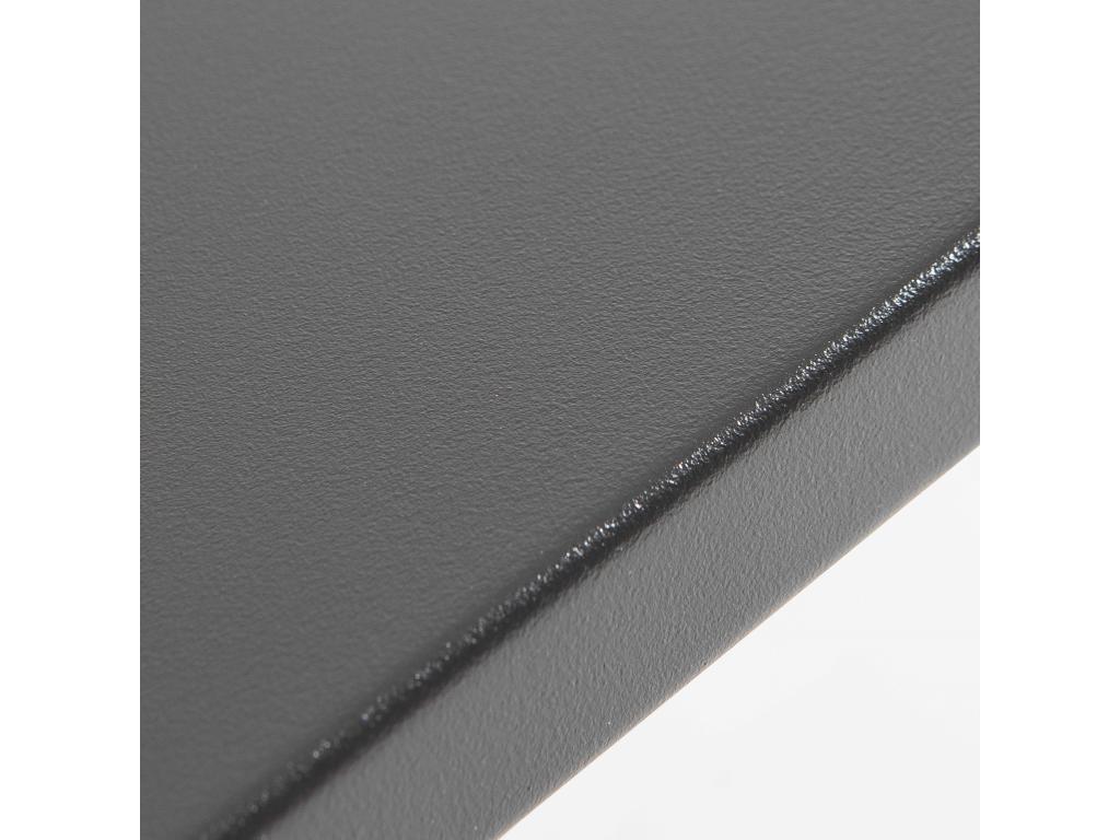 Table de jardin carrée en métal anthracite - Domopure WNVU26128