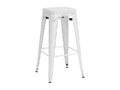 Tabouret de bar avec métal blanche 43x43x77 cm 10 0004868 GJAF22321