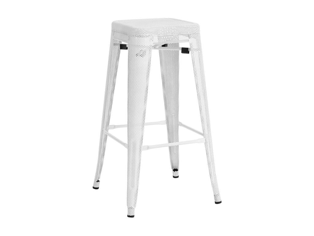 Tabouret de bar avec métal blanche 43x43x77 cm 10 0004868 GJAF22321