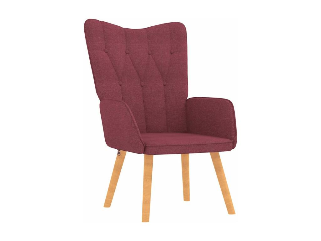 Fauteuil de relaxation avec tabouret Rouge bordeaux Tissu INZH18580