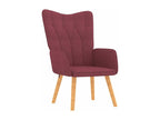 Fauteuil de relaxation avec tabouret Rouge bordeaux Tissu INZH18580